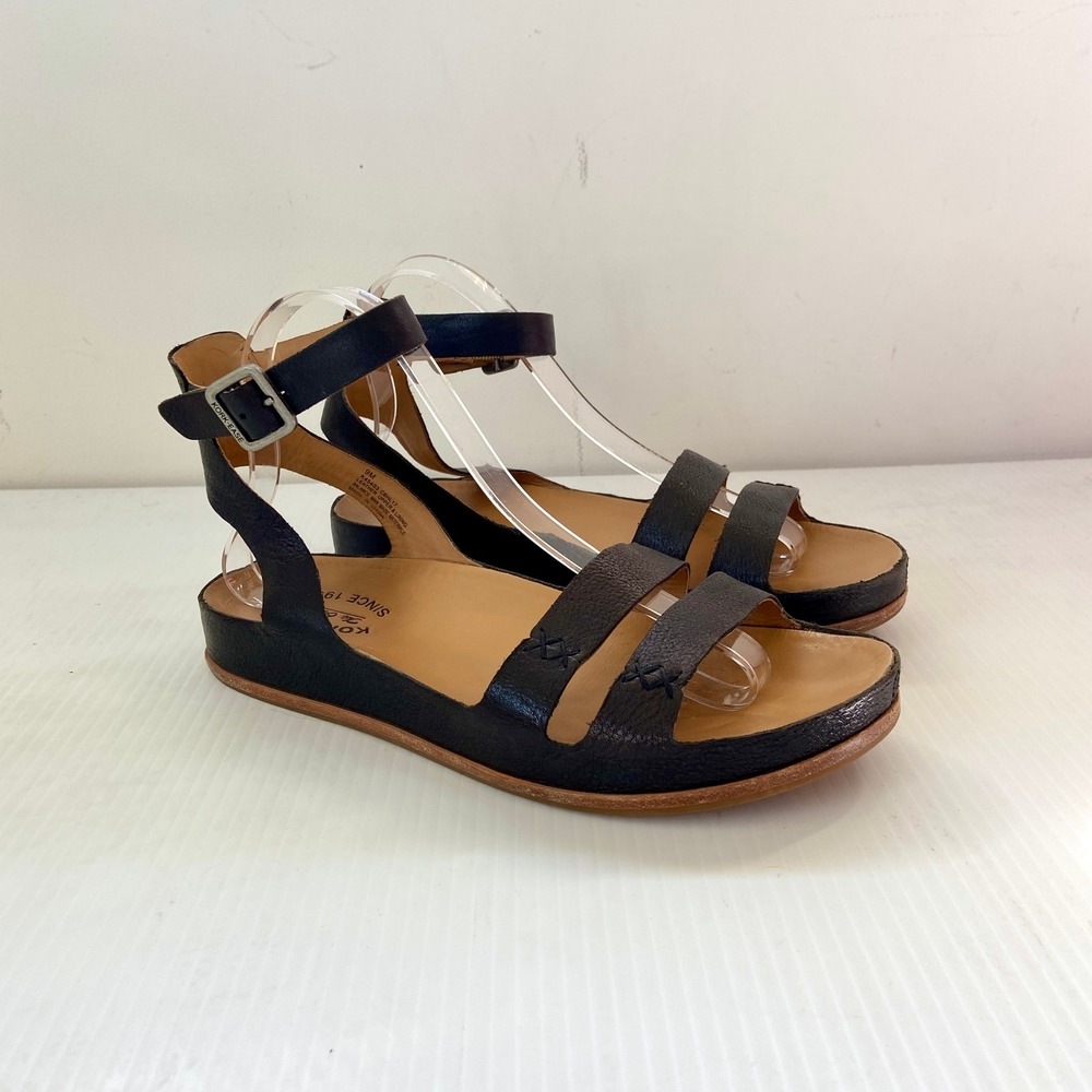 Kork Ease Audrina Sandal Black Leather Womens 9M